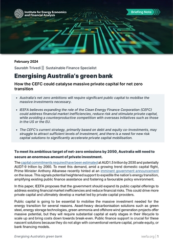 Energising Australia’s green bank