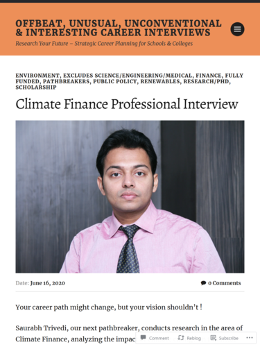 Climate Finance Professional Interview